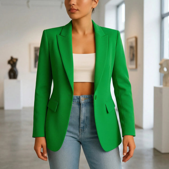 Claireux - Blazer estructurado de un solo botón para mujer