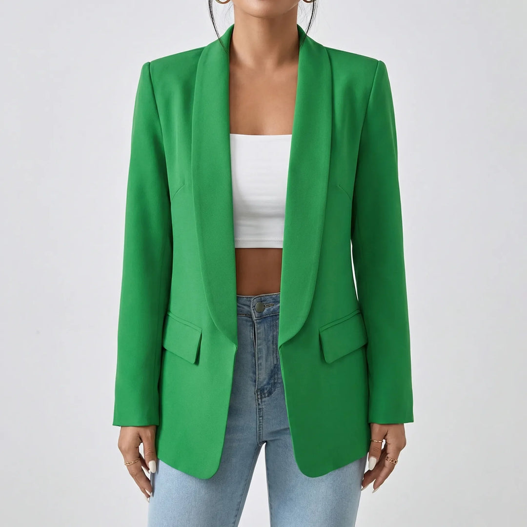 Claireux - Blazer estructurado de un solo botón para mujer