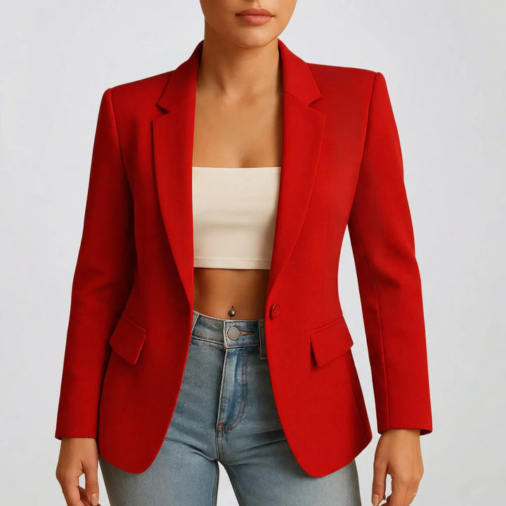 Claireux - Blazer estructurado de un solo botón para mujer