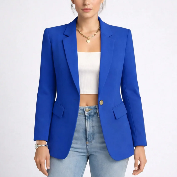 Claireux - Blazer estructurado de un solo botón para mujer