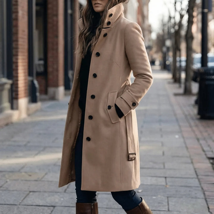 Clarisca - Gabardina semi-ajustada hasta medio muslo