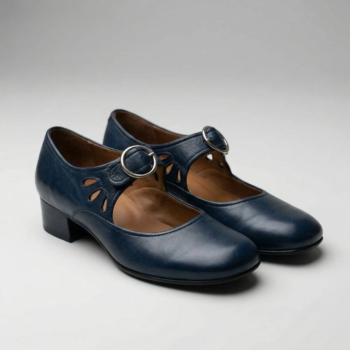 Claspette - Zapatos planos Mary Jane de tacón bajo y bloque