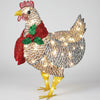 Decoración de Gallina Iluminada para el Jardín en Vacaciones