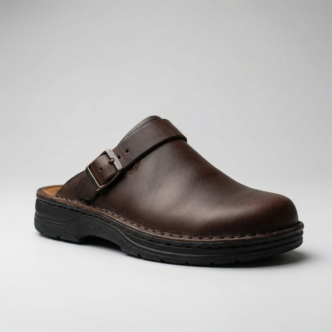 Cluvero - Pantuflas tipo mule con punta cerrada y sin cordones