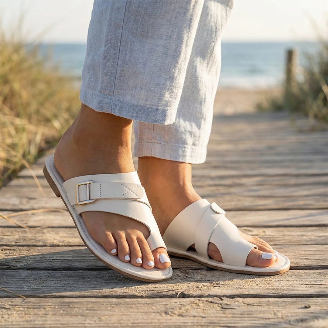 Coastelle - Sandalia sin cordones con punta abierta y hebilla