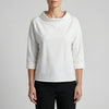 Blusa de Cuello Alto con Corte Relajado para Mujeres