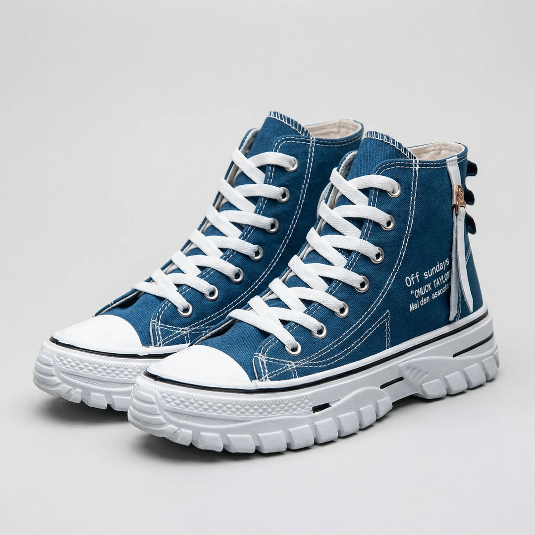 Colvane - Zapatillas altas de lona con cordones