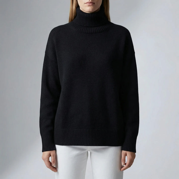 Colvene - Jersey de cuello alto de punto para mujer