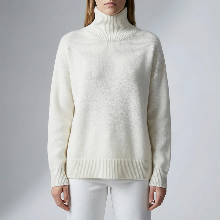 Colvene - Jersey de cuello alto de punto para mujer