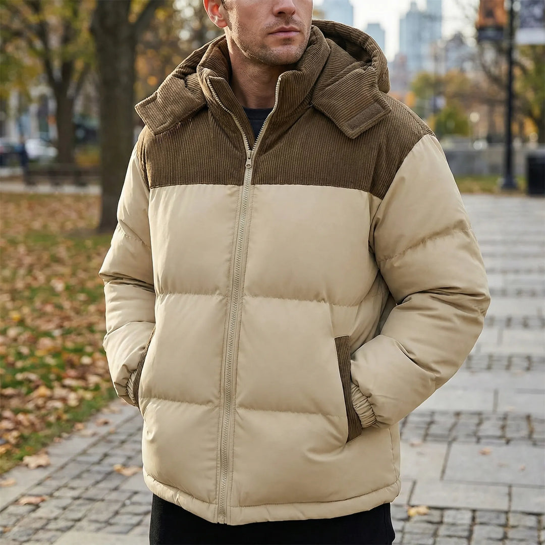 Colvern - Chaqueta acolchada con capucha y aislamiento térmico para hombre