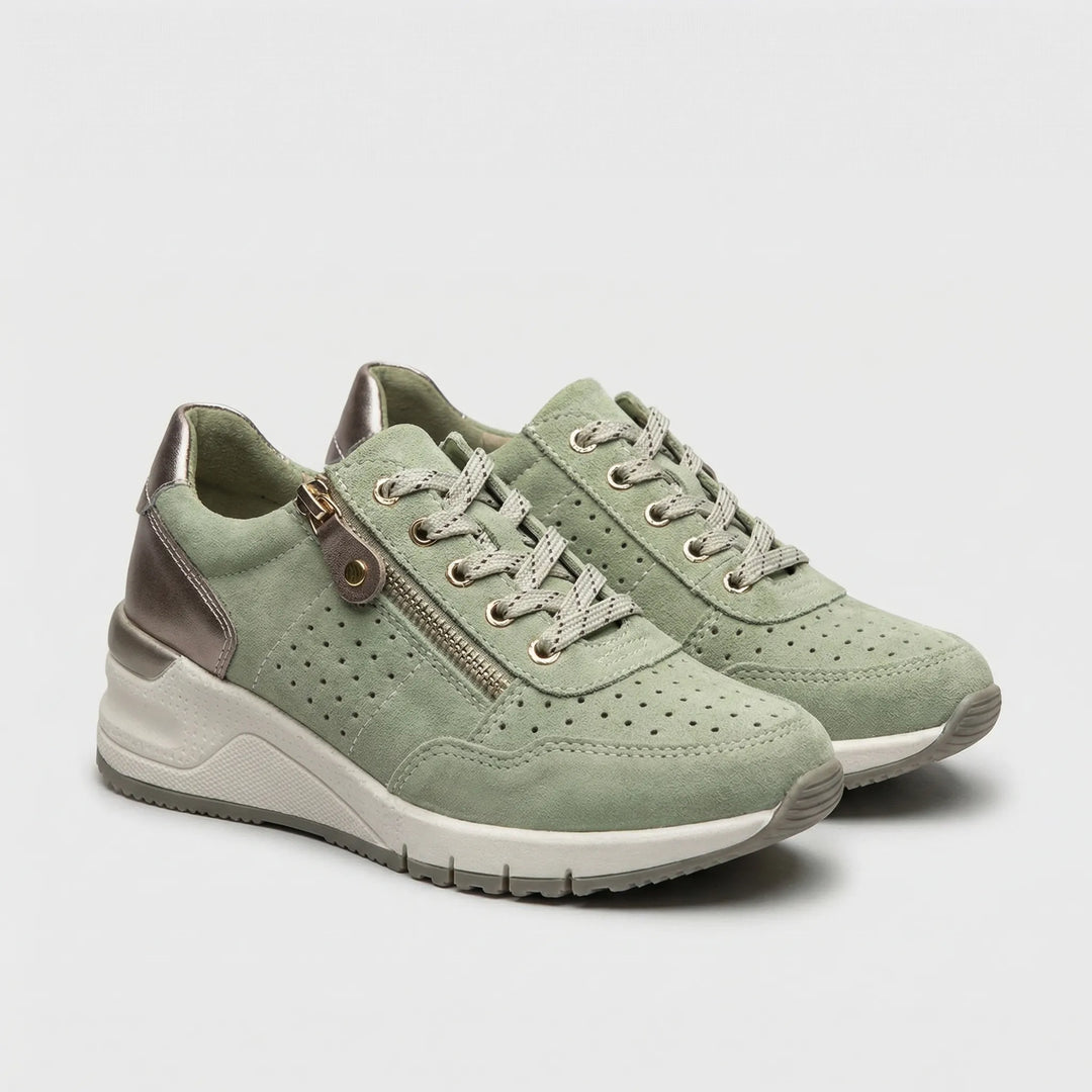 Comfovex - Zapatillas deportivas ortopédicas con cordones para mujer