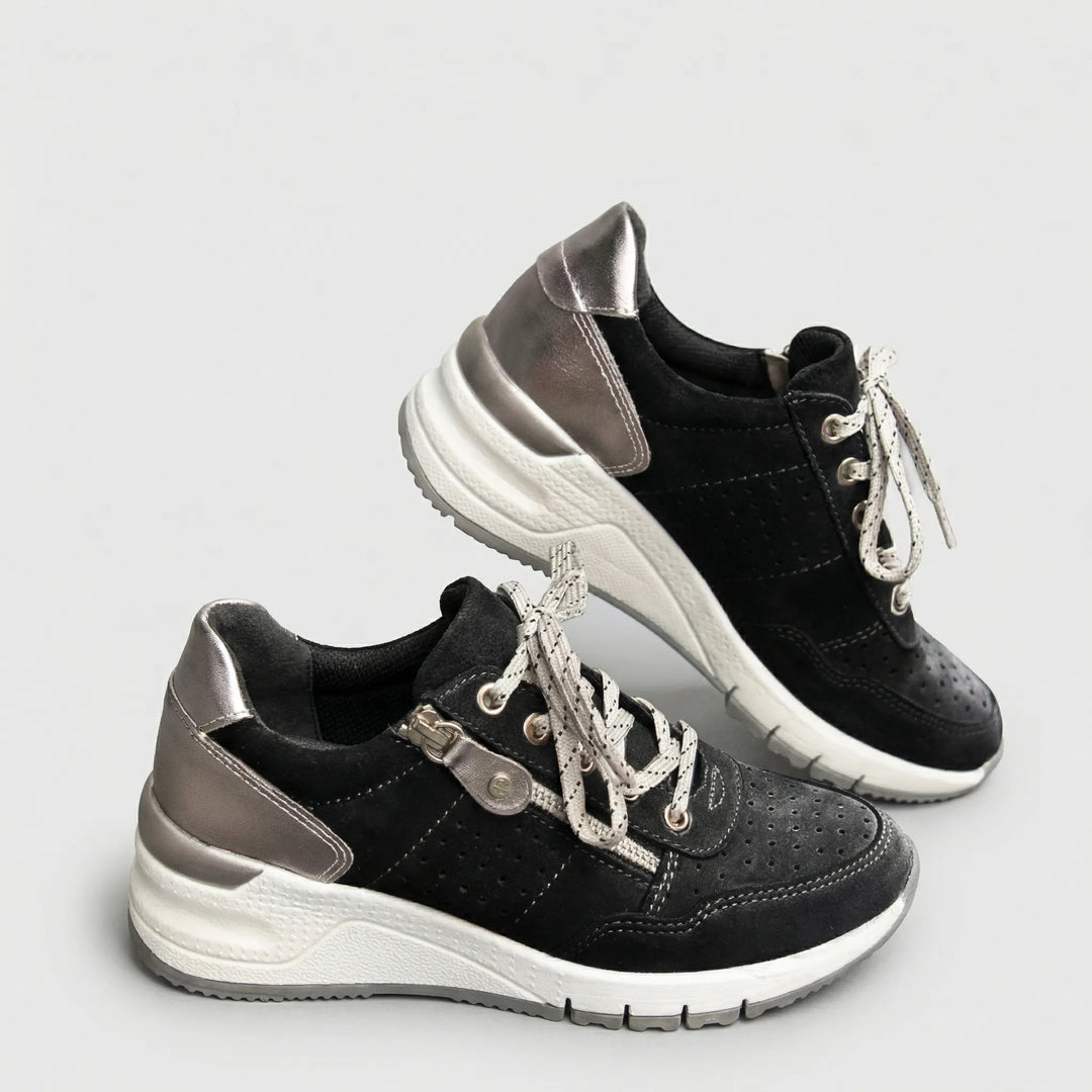 Comfovex - Zapatillas deportivas ortopédicas con cordones para mujer