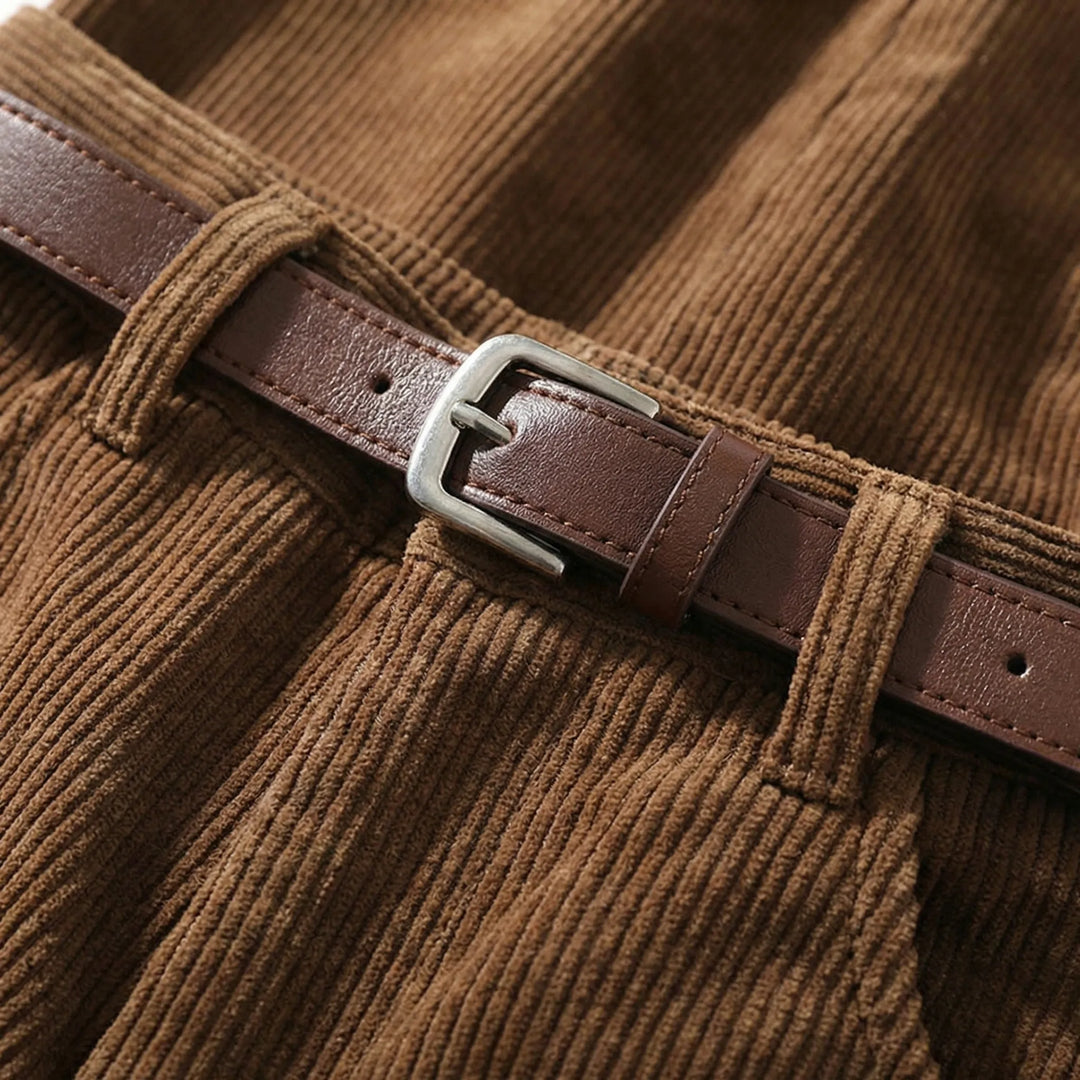 Cordova - Pantalones de pana de talle alto y pierna ancha