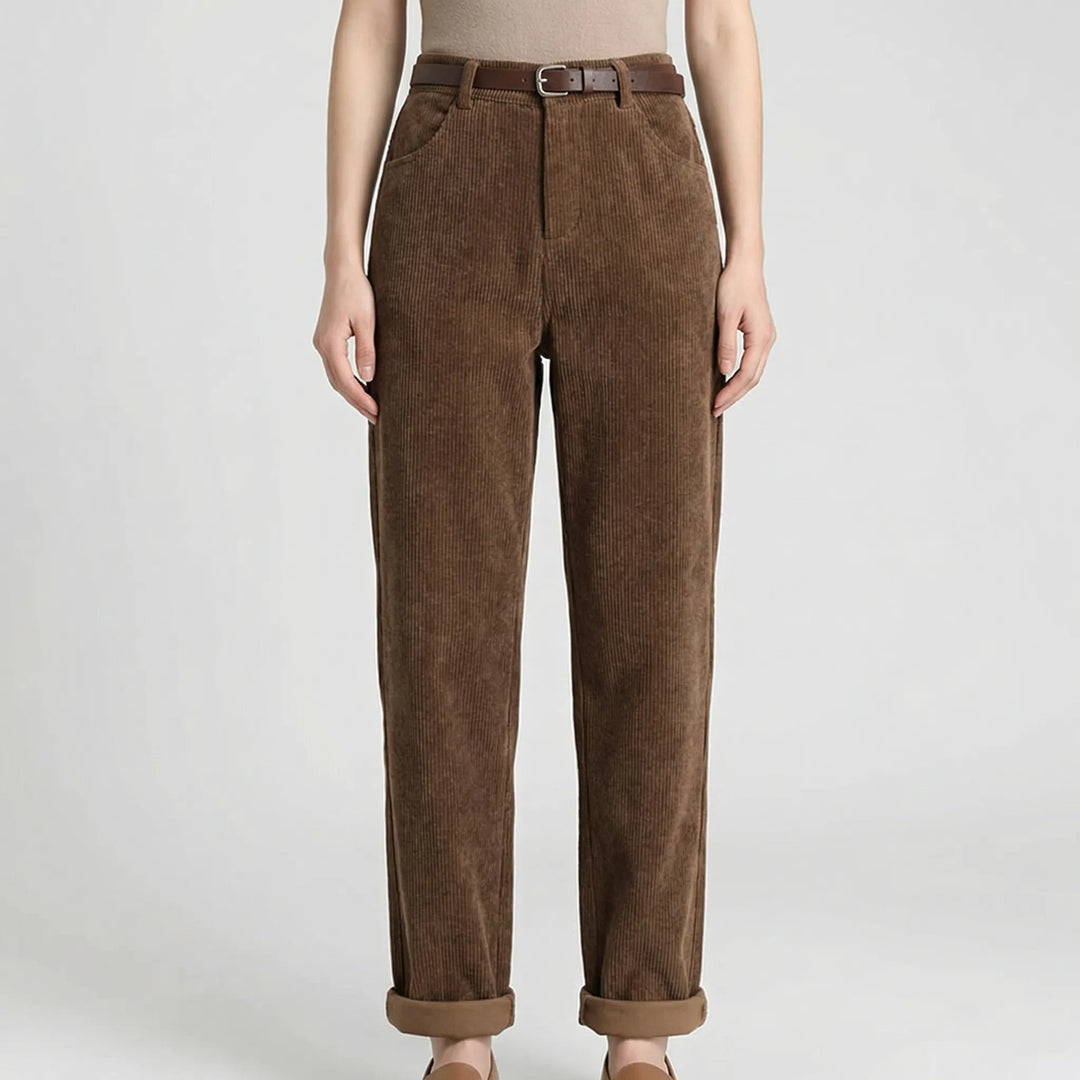 Cordova - Pantalones de pana de talle alto y pierna ancha