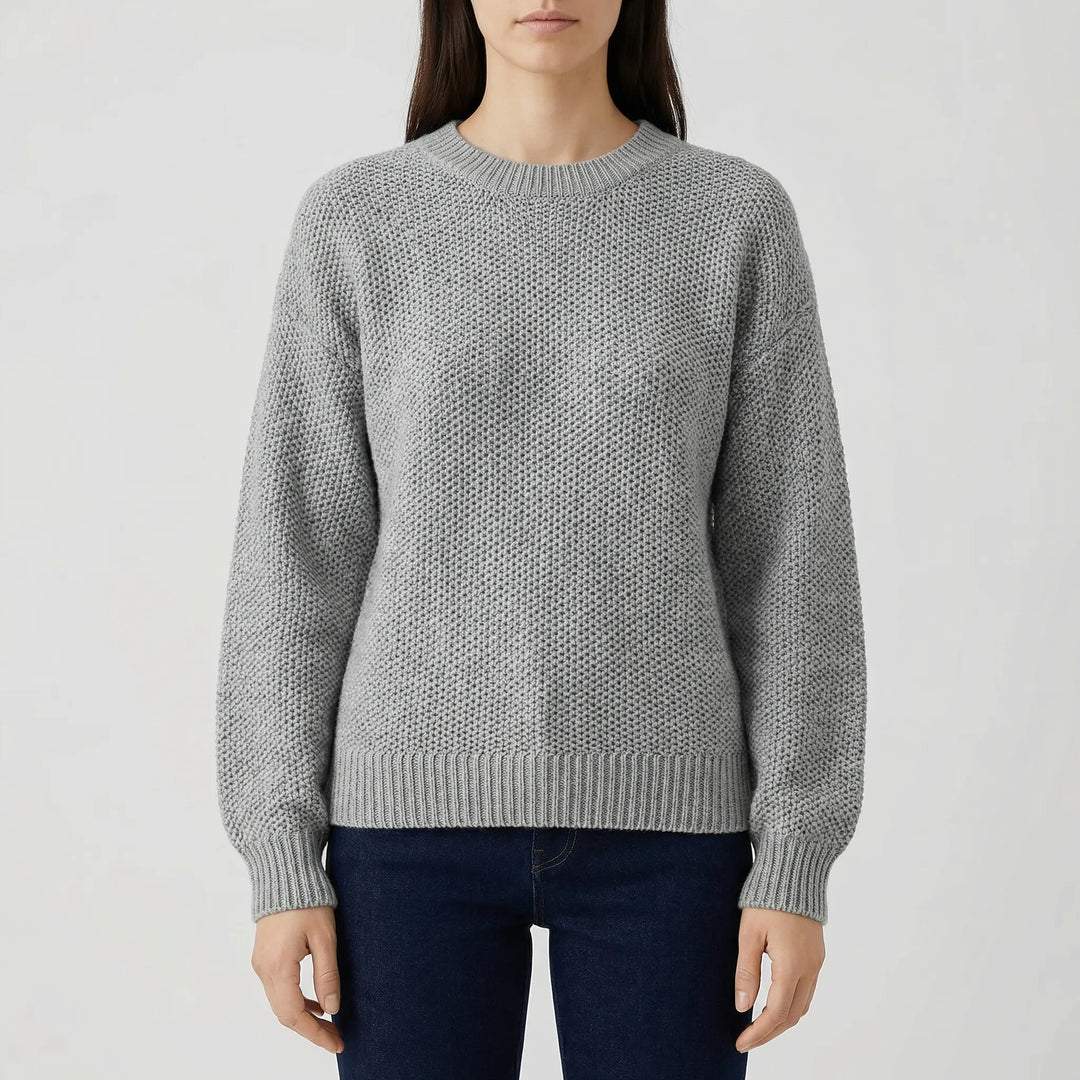 Cozlette - Jersey de punto holgado con cuello redondo