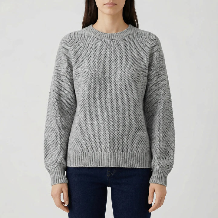 Cozlette - Jersey de punto holgado con cuello redondo