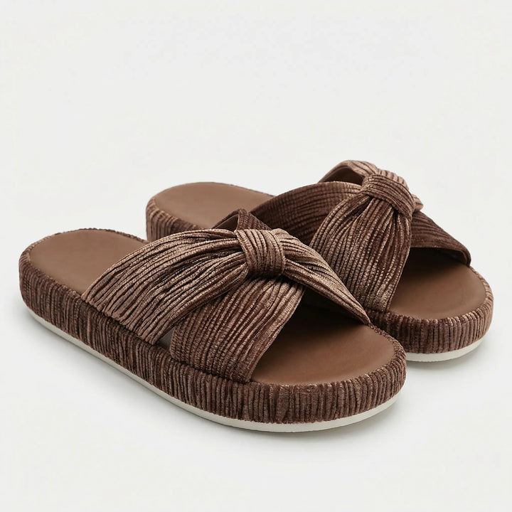 Cozorra - Pantuflas de interior sin cordones con tiras cruzadas