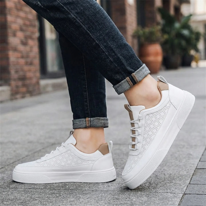 Crestio - Zapatillas bajas de piel con cordones