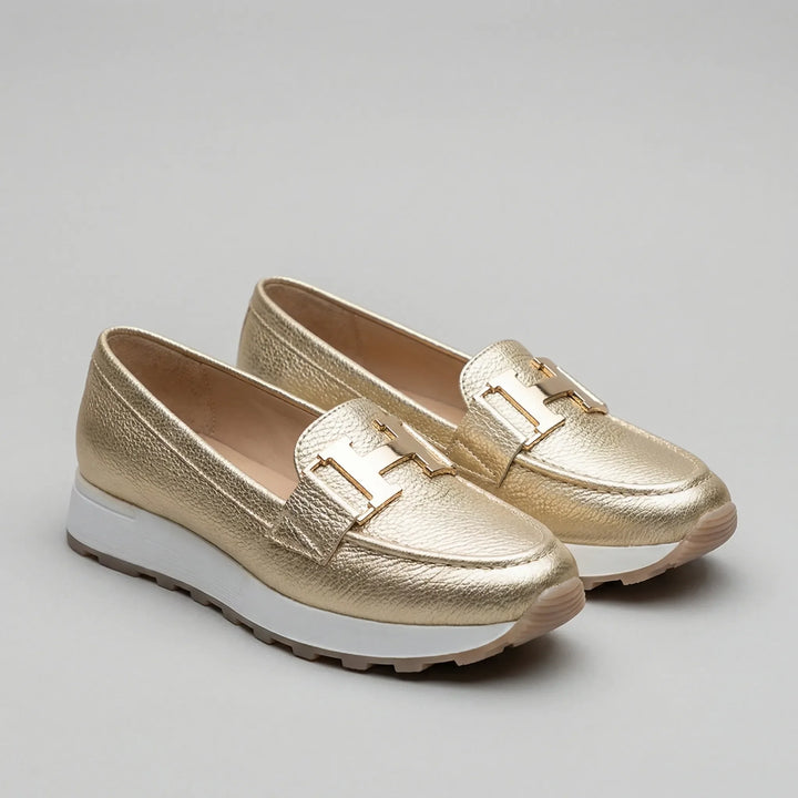 Cushova - Mocasines de plataforma sin cordones para mujer