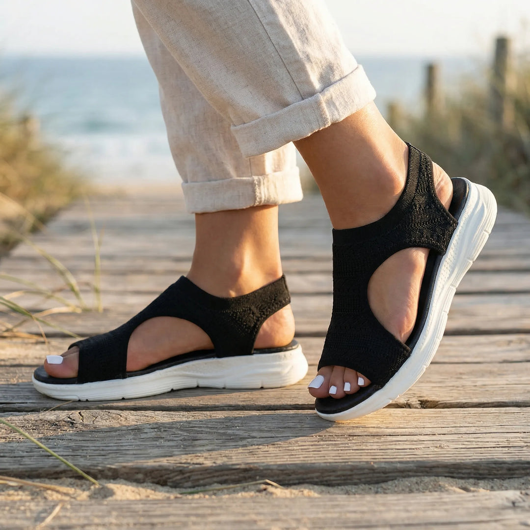Cushway - Sandalia deportiva ortopédica sin cordones