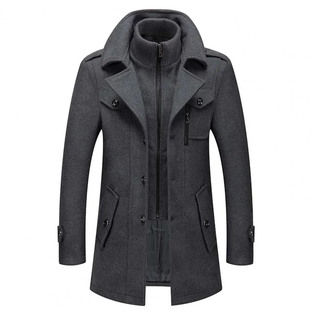 Abrigo de invierno de dos piezas para hombre: calidez y estilo combinados