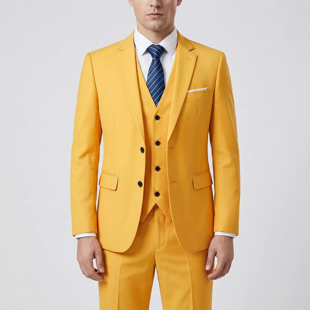 Daprano - Conjunto de traje formal de 3 piezas para hombre
