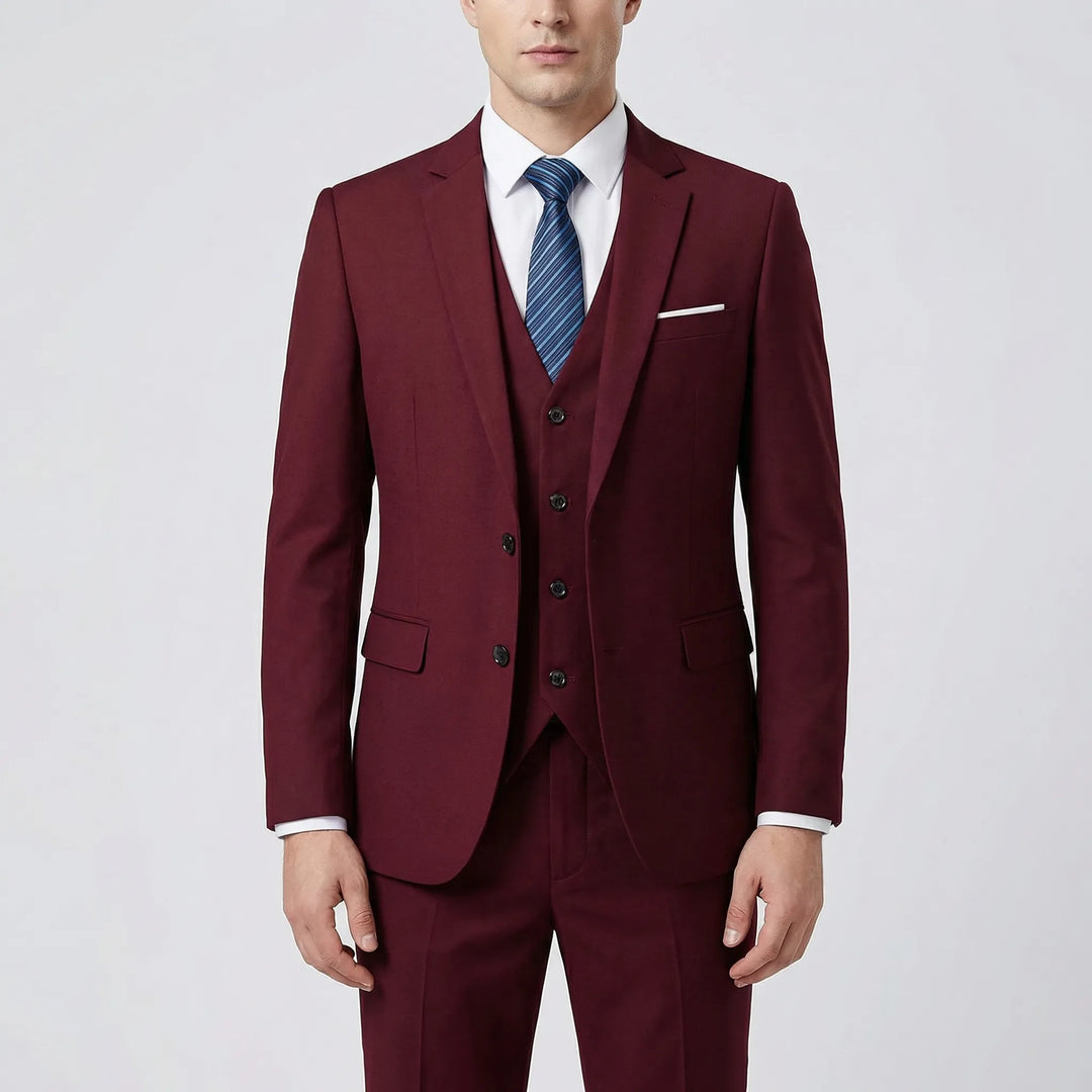 Daprano - Conjunto de traje formal de 3 piezas para hombre