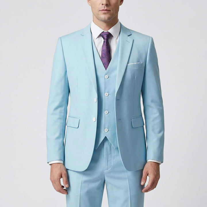 Daprano - Conjunto de traje formal de 3 piezas para hombre