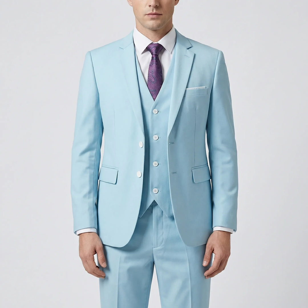 Daprano - Conjunto de traje formal de 3 piezas para hombre