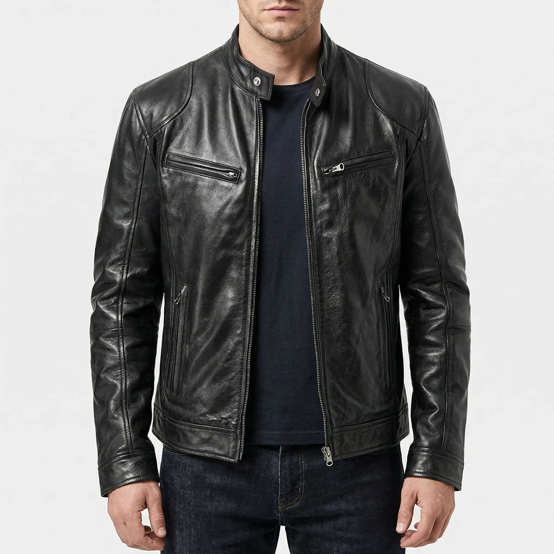 Darkcroft - Chaqueta de hombre con cremallera y corte entallado