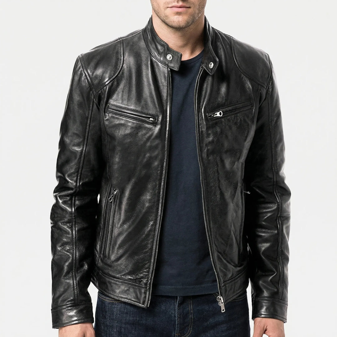 Darkcroft - Chaqueta de hombre con cremallera y corte entallado