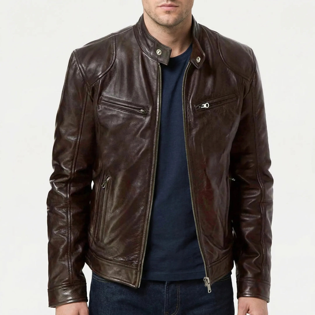 Darkcroft - Chaqueta de hombre con cremallera y corte entallado