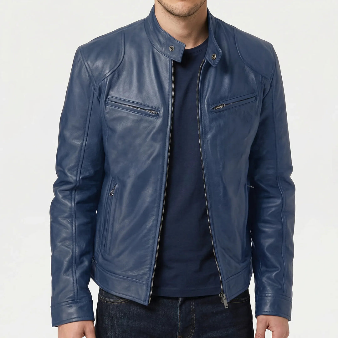 Darkcroft - Chaqueta de hombre con cremallera y corte entallado