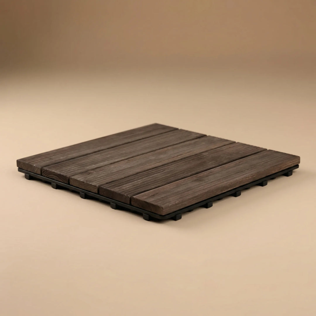 Deckora - Baldosa de madera entrelazada para exteriores