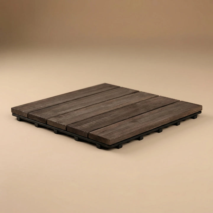 Deckora - Baldosa de madera entrelazada para exteriores