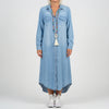 Vestido Denim con Botones de Manga Larga
