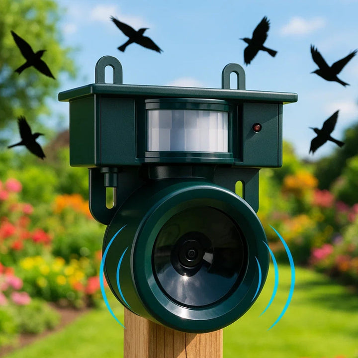 Repelente y Ahuyentador de Aves con Sensor de Movimiento Premium