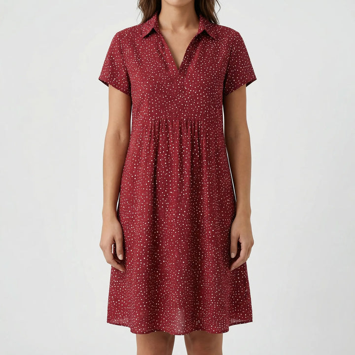 Dotavia - Vestido camisero midi con botones delanteros