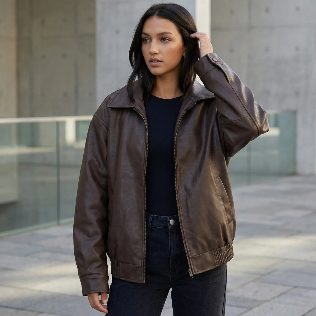 Drapora - Chaqueta de mujer extragrande con abertura frontal