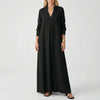 Vestido Maxi de Cuello V Largo
