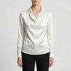 Blusa de Cuello Cascada de Manga Larga