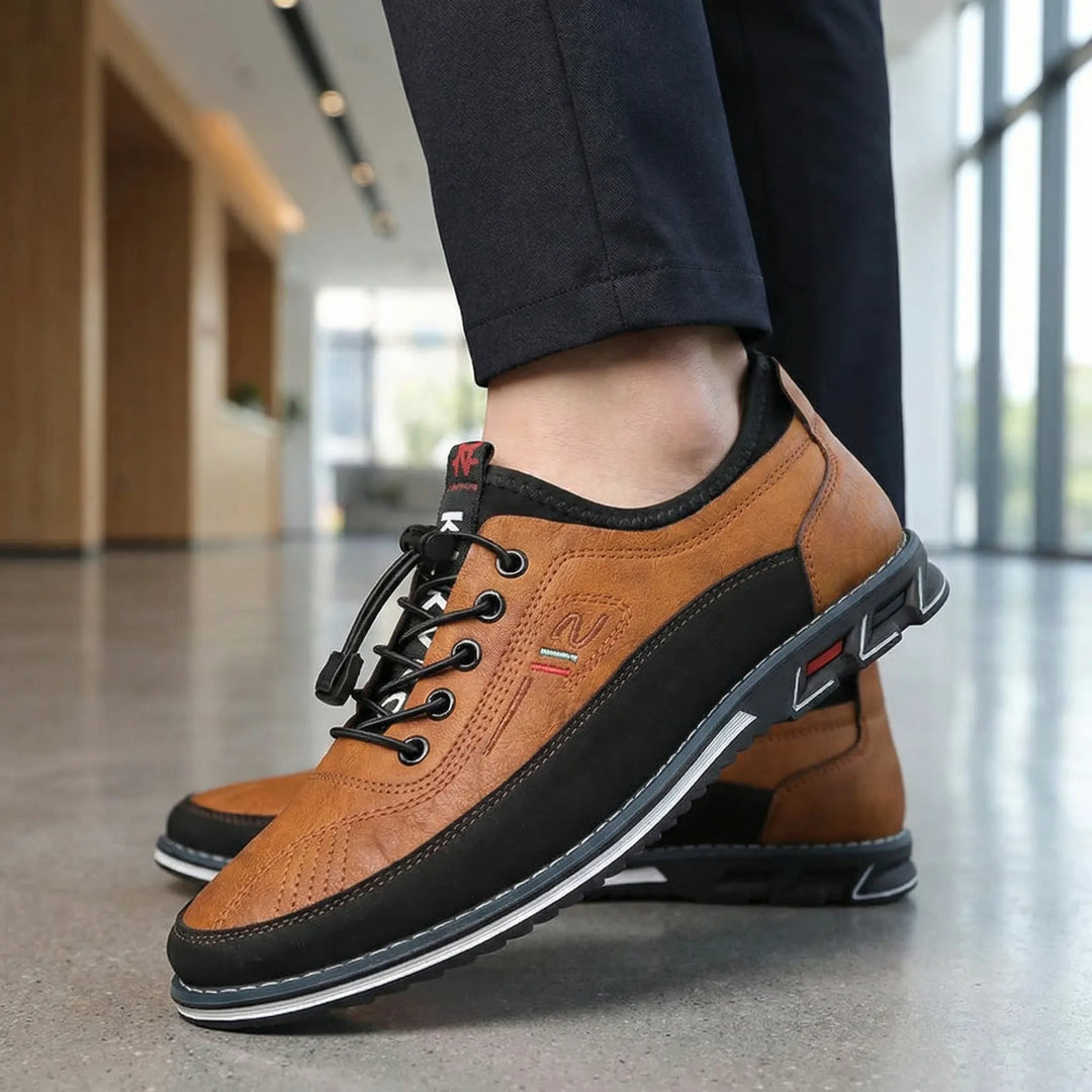 Dresslon - Zapato de vestir Oxford con cordones y corte bajo