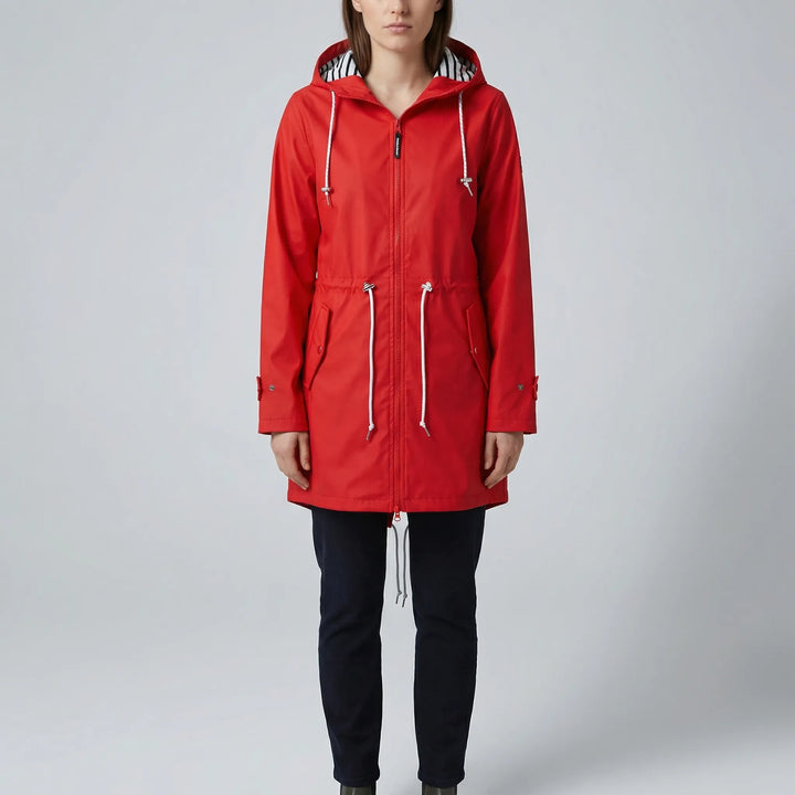 Drizzlara - Chaqueta de exterior con capucha repelente al agua