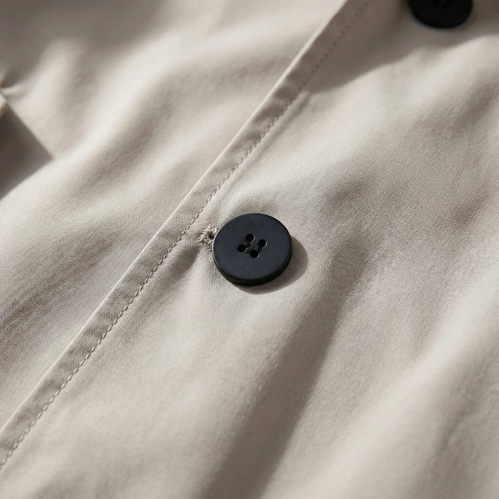 Drizzlux - Gabardina impermeable con capucha hasta la rodilla