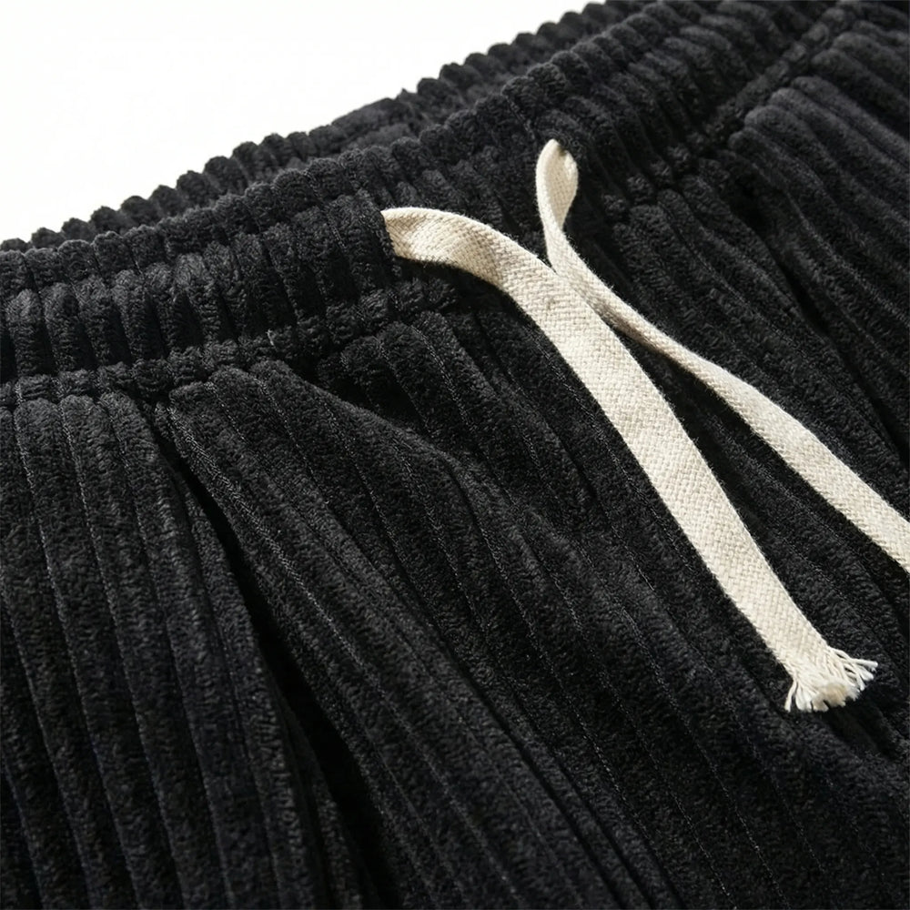 Drouvex - Pantalones rectos holgados de corte cónico para hombre