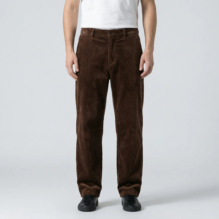 Drouvex - Pantalones rectos holgados de corte cónico para hombre