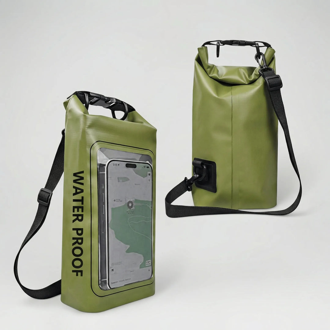 Dryventure - Bolsa impermeable enrollable con ventana para teléfono