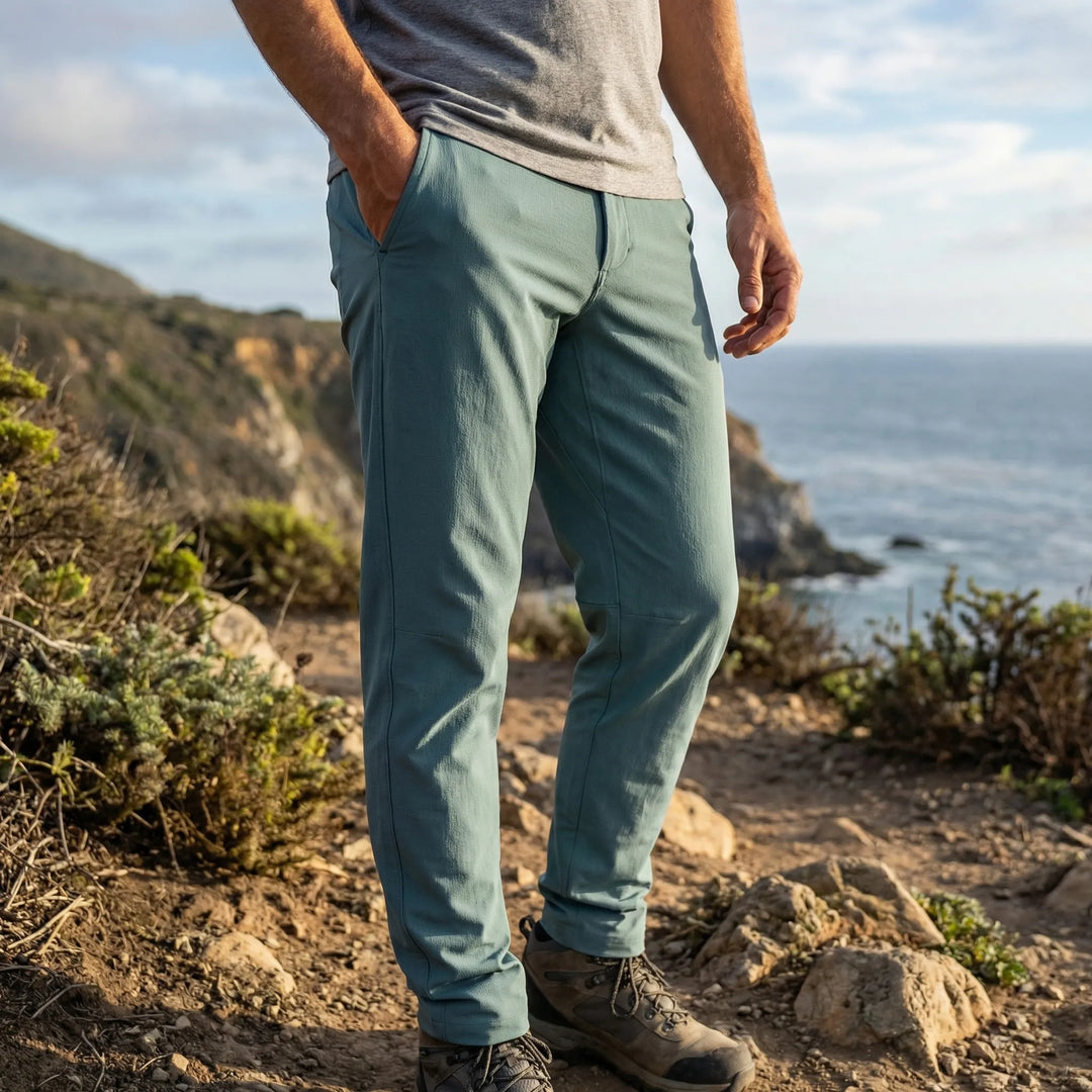 Dynoro - Pantalones elásticos ajustados de corte cónico para hombre