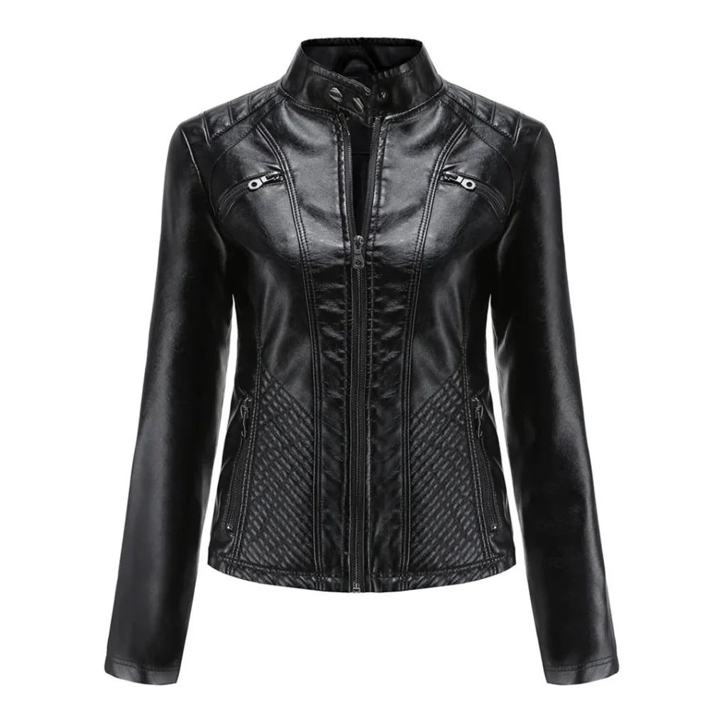 Abrigo Diseño Biker Clásico para Mujeres