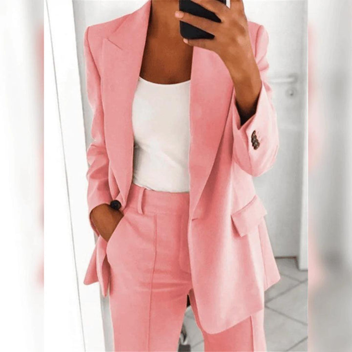 Conjunto Elegante de Dos Piezas para Mujeres – Pareja Pulida para Looks Formales